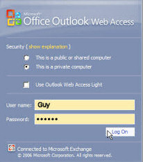 connect to outlook web access